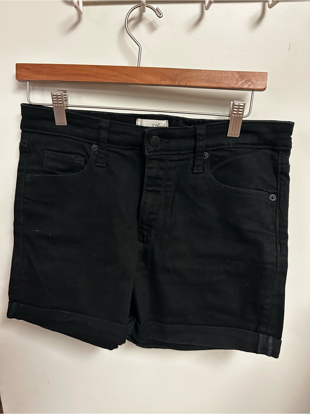 Universal Thread Black Denim Cuffed Jean Shorts